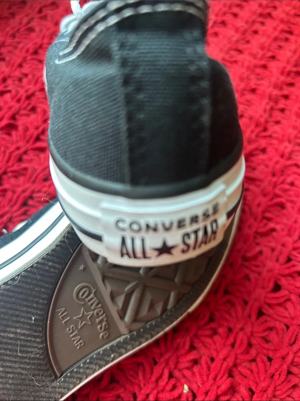 Converse Kids Black Canvas Low Top Sneakers with White Laces